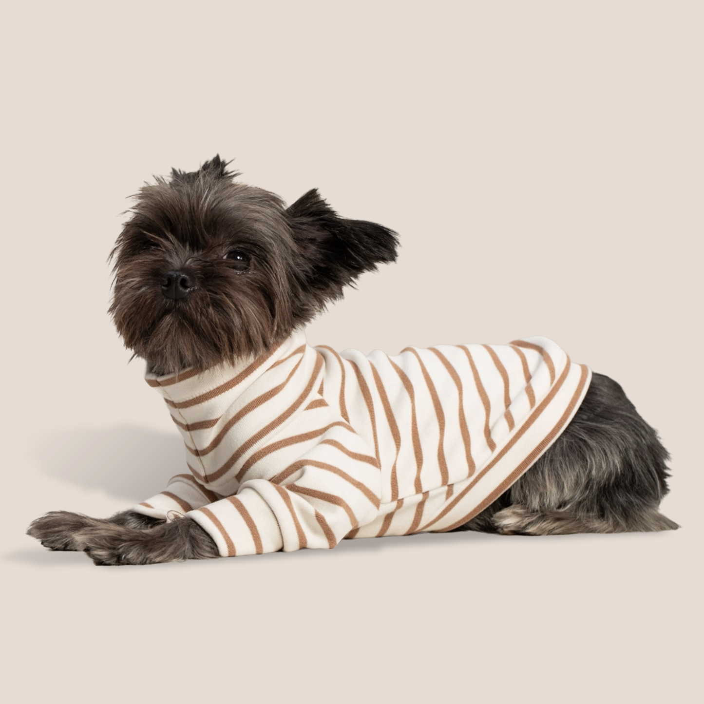 Luxe Striped Fleece - Ivory & Brown Layering Pieces