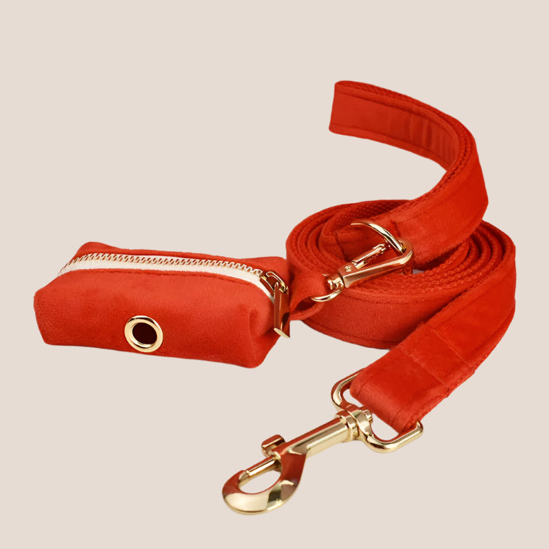 Red Velvet Engraved Pet Set