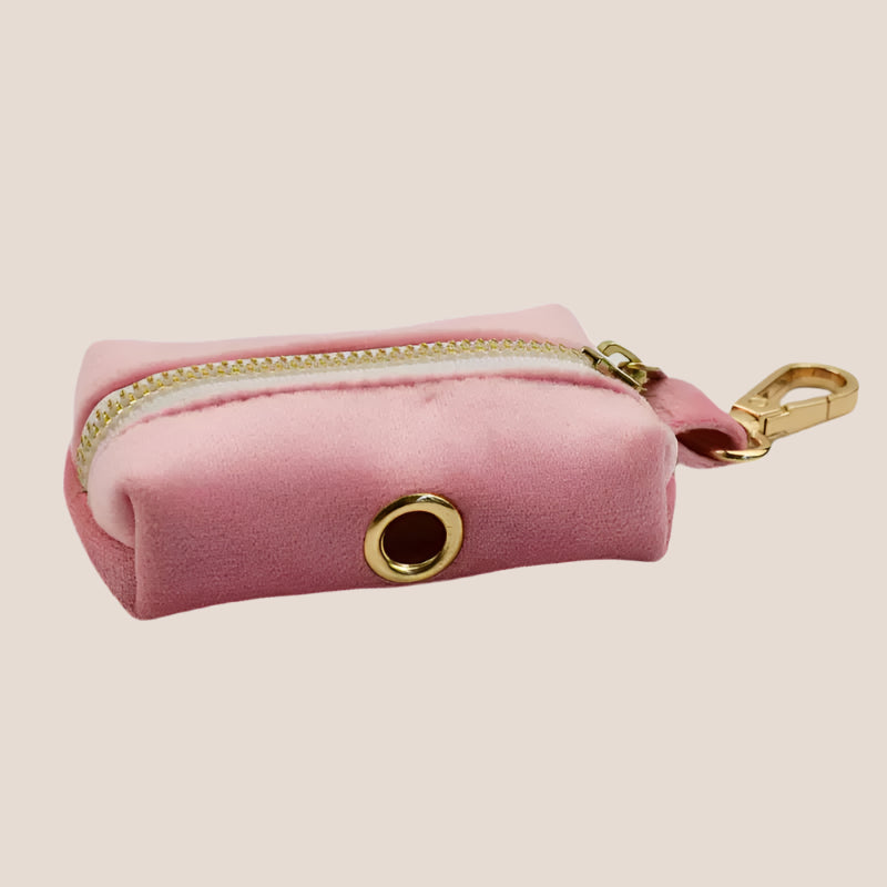 Baby Pink Velvet Engraved Pet Set