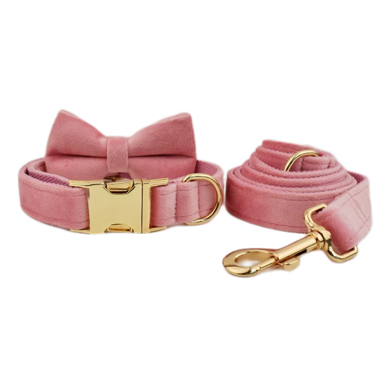 PERSONALIZED COLLAR LEASH AND TIE SETS