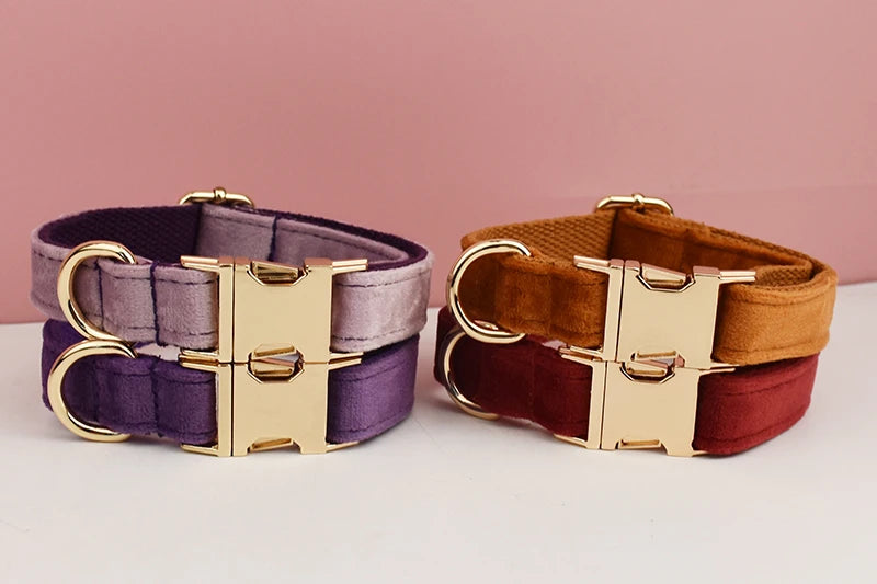 PERSONALIZED COLLAR LEASH AND TIE SETS