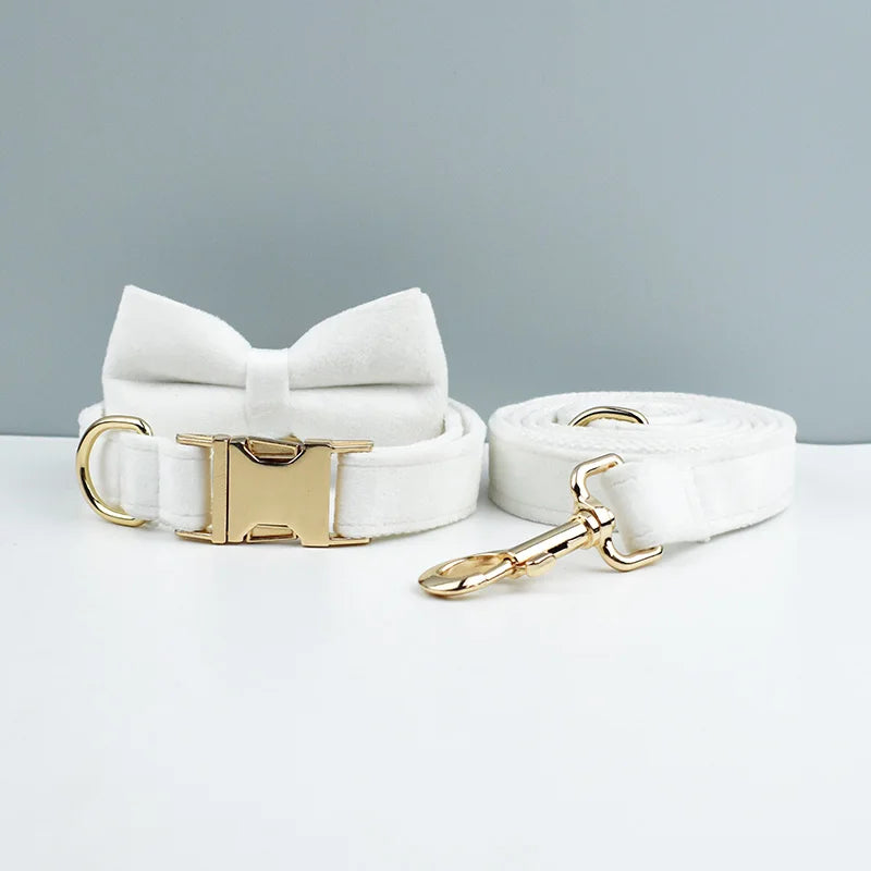 PERSONALIZED COLLAR LEASH AND TIE SETS