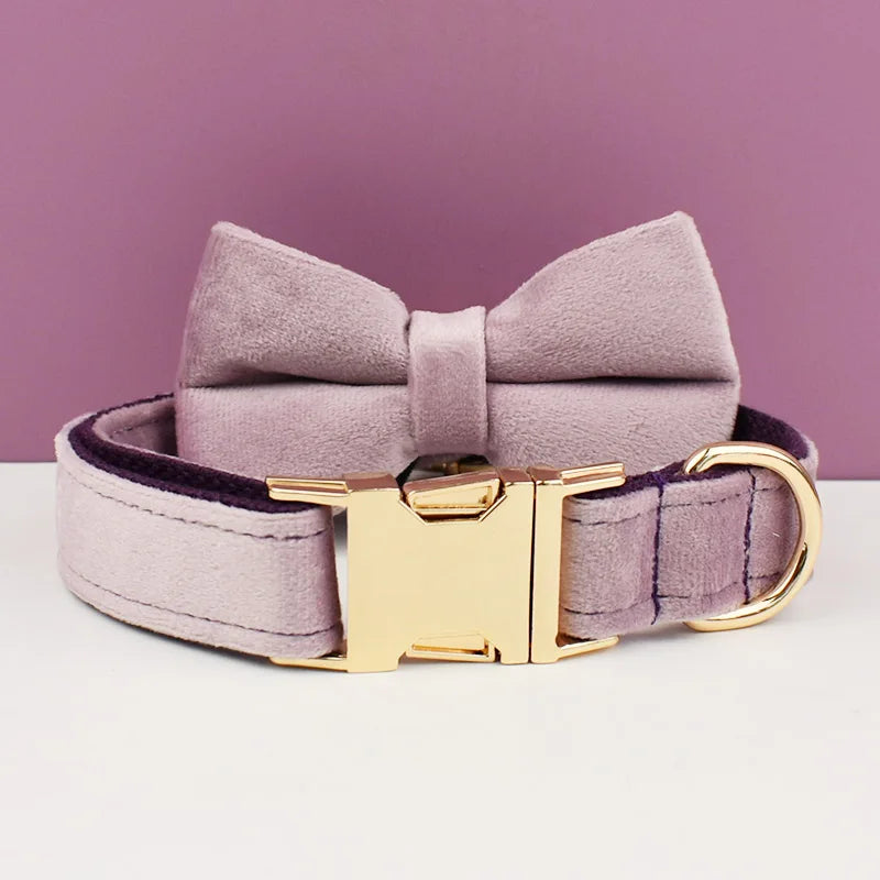 PERSONALIZED COLLAR LEASH AND TIE SETS