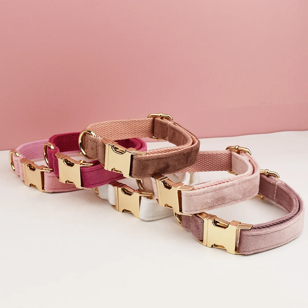 PERSONALIZED COLLAR LEASH AND TIE SETS