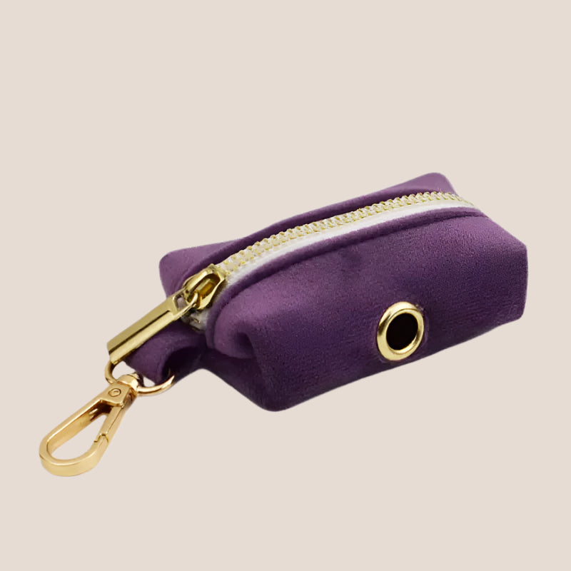 Purple Velvet Engraved Pet Set