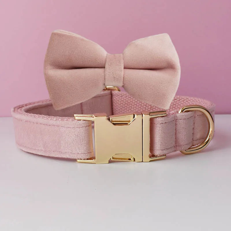 PERSONALIZED COLLAR LEASH AND TIE SETS
