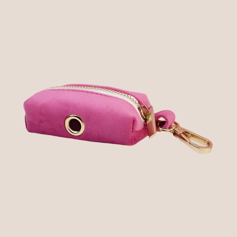 Dark Pink Velvet Engraved Pet Set
