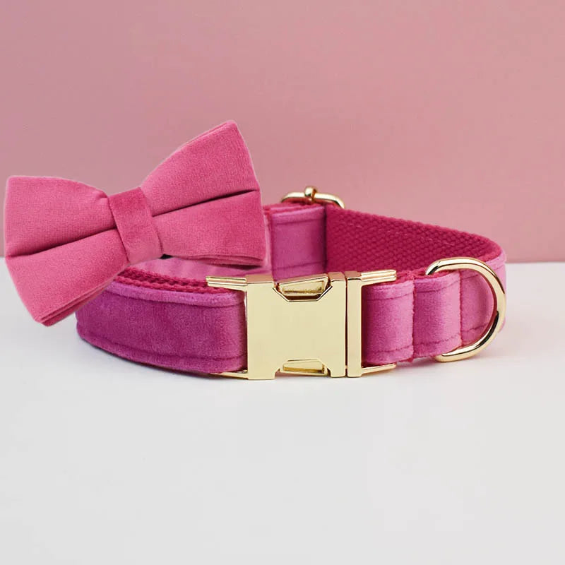 PERSONALIZED COLLAR LEASH AND TIE SETS