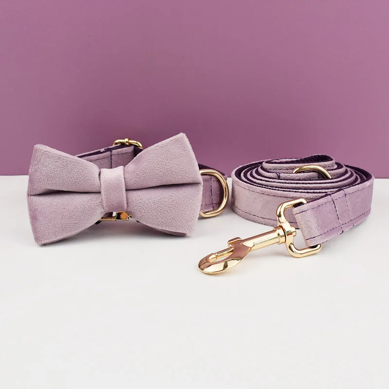 PERSONALIZED COLLAR LEASH AND TIE SETS