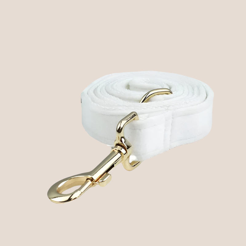White Velvet Engraved Pet Set