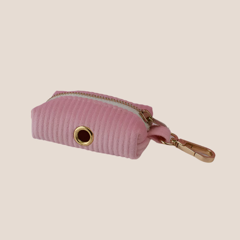 Personalized Pet ID Collar, Harness Leash & Accessories Set Royal Pink Corduroy
