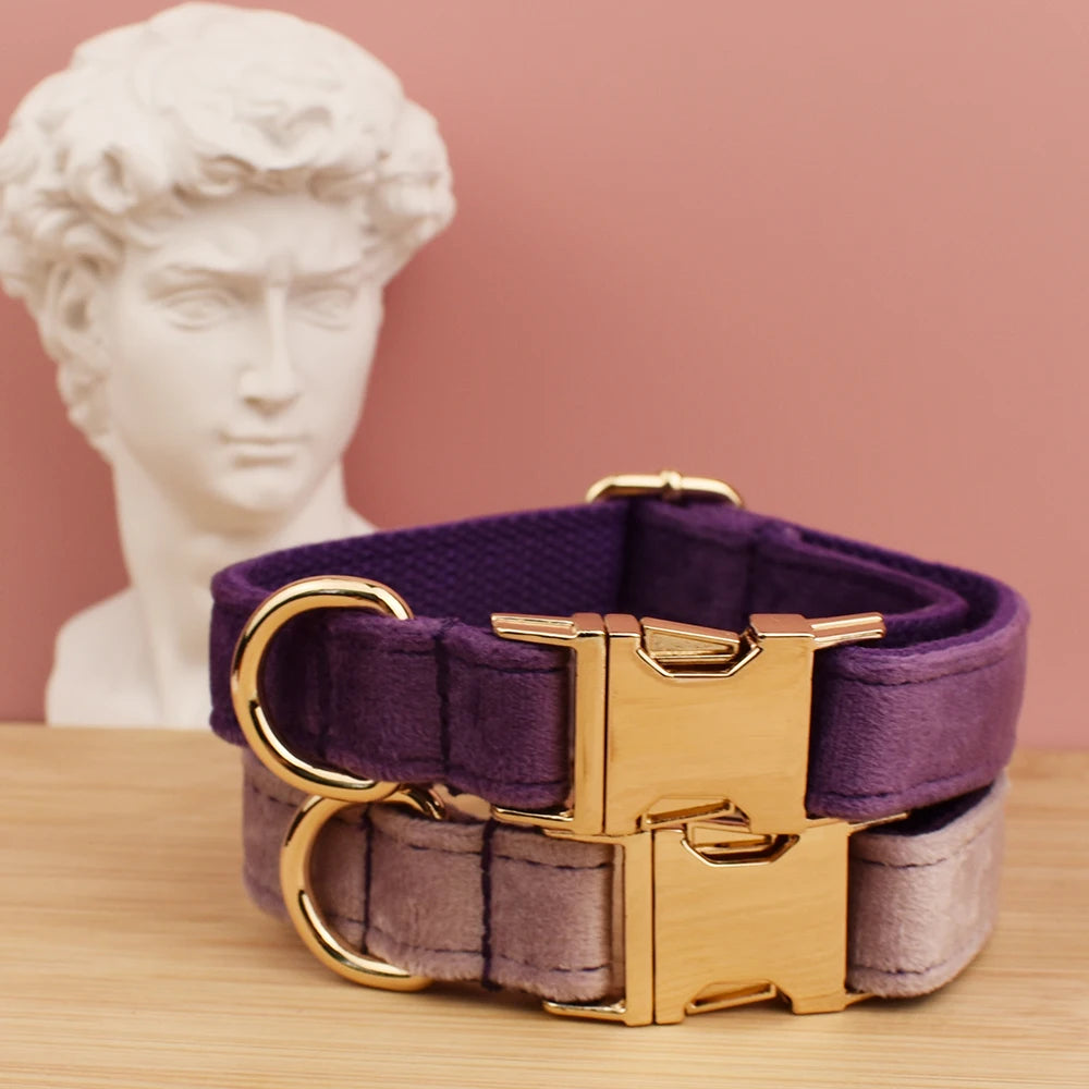 PERSONALIZED COLLAR LEASH AND TIE SETS
