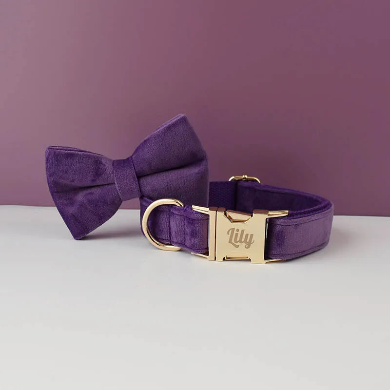 PERSONALIZED COLLAR LEASH AND TIE SETS