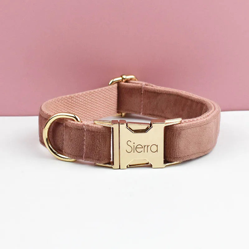 PERSONALIZED COLLAR LEASH AND TIE SETS