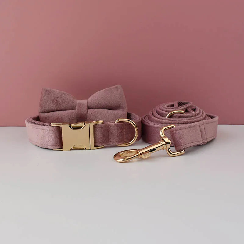 PERSONALIZED COLLAR LEASH AND TIE SETS