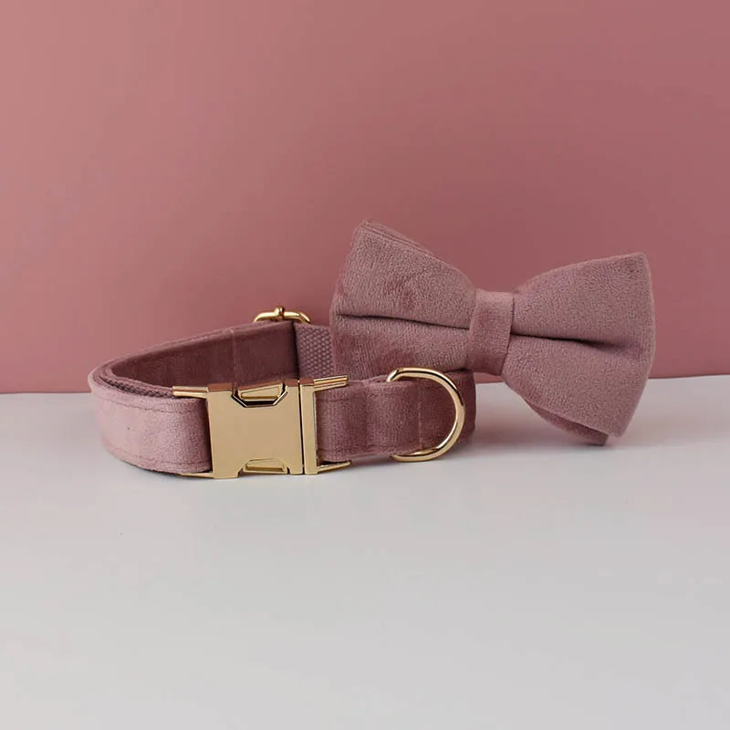 PERSONALIZED COLLAR LEASH AND TIE SETS