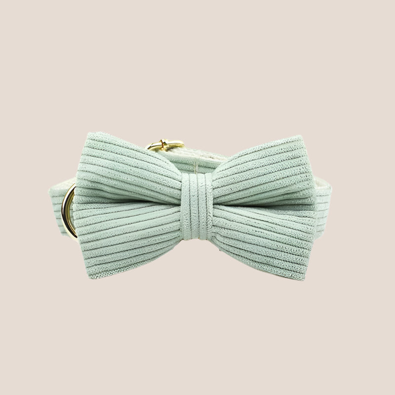 Green Corduroy Engraved Pet Set