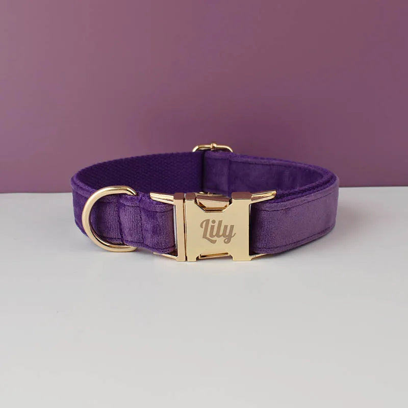 PERSONALIZED COLLAR LEASH AND TIE SETS