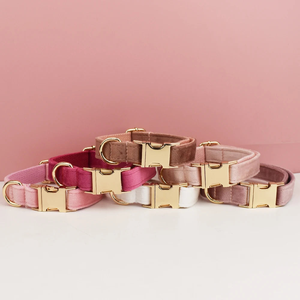 PERSONALIZED COLLAR LEASH AND TIE SETS