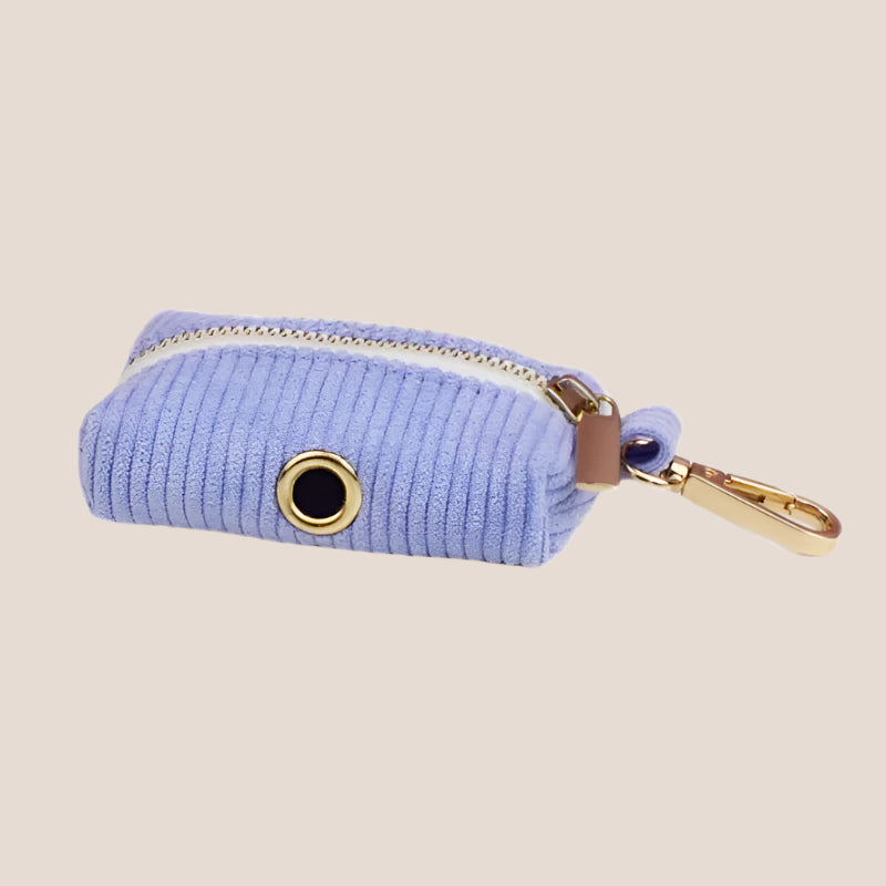 Personalized Pet ID Collar, Harness Leash & Accessories Set Purple Corduroy