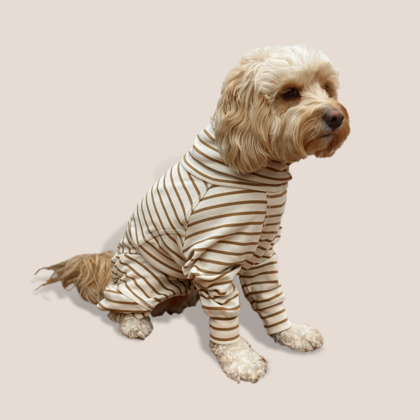 Luxe Striped Fleece - Ivory & Brown Layering Pieces
