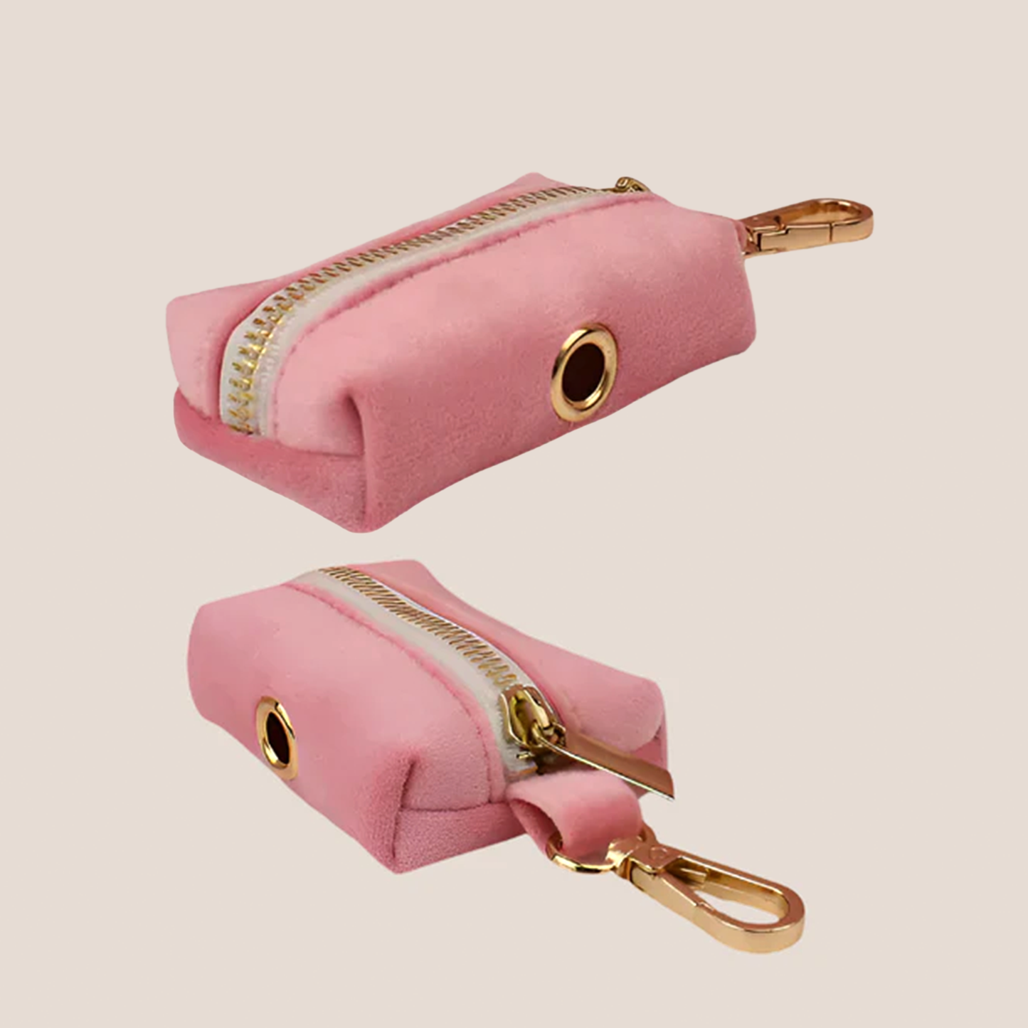Baby Pink Velvet Engraved Pet Set