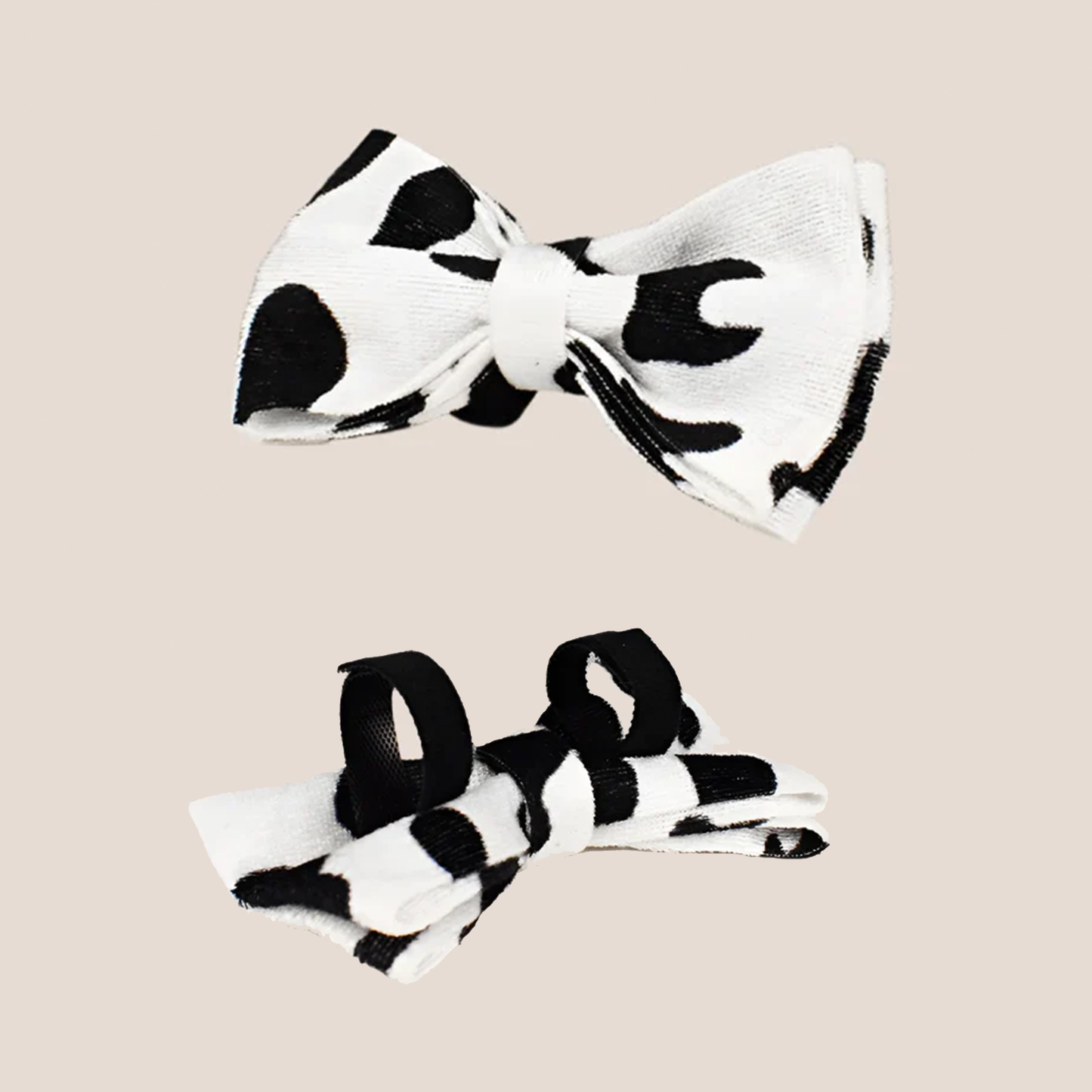 Personalized Pet ID Collar, Harness Leash & Accessories Set Cow Print Velvet