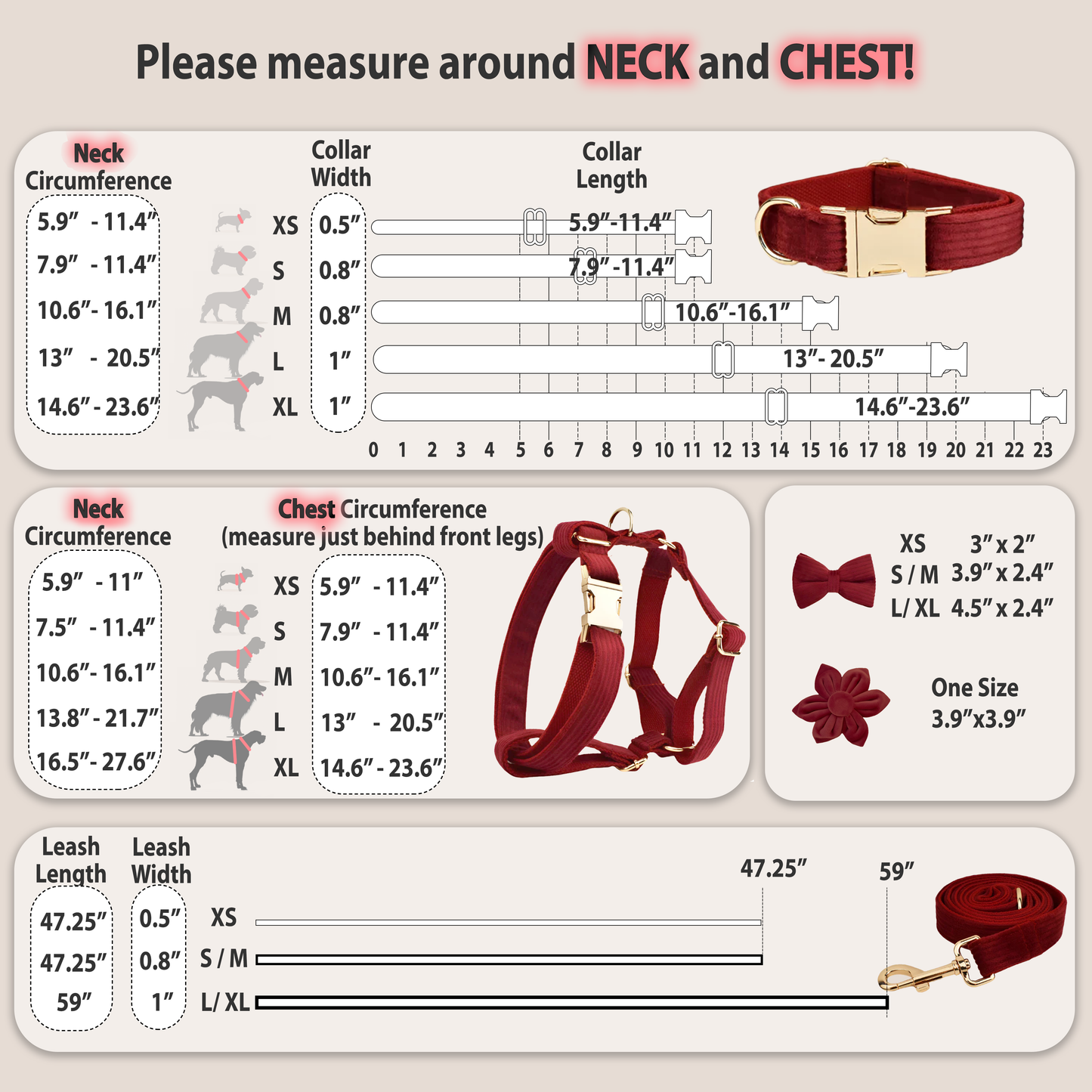 Red Velvet Engraved Pet Set