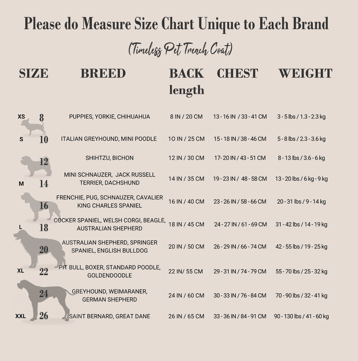 Timeless Pet Trench Coat