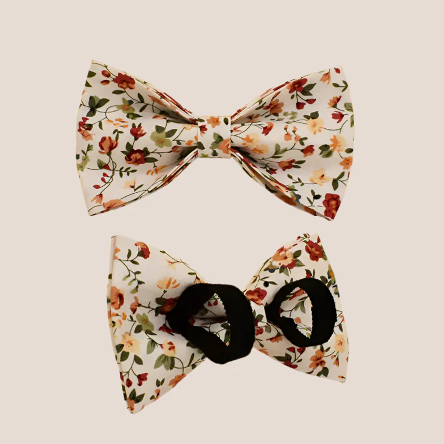 Beige Floral Engraved Pet Set