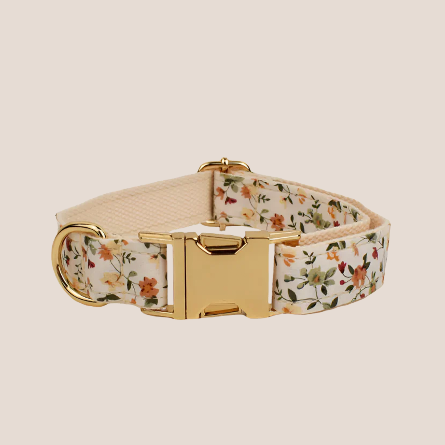 Beige Floral Engraved Pet Set