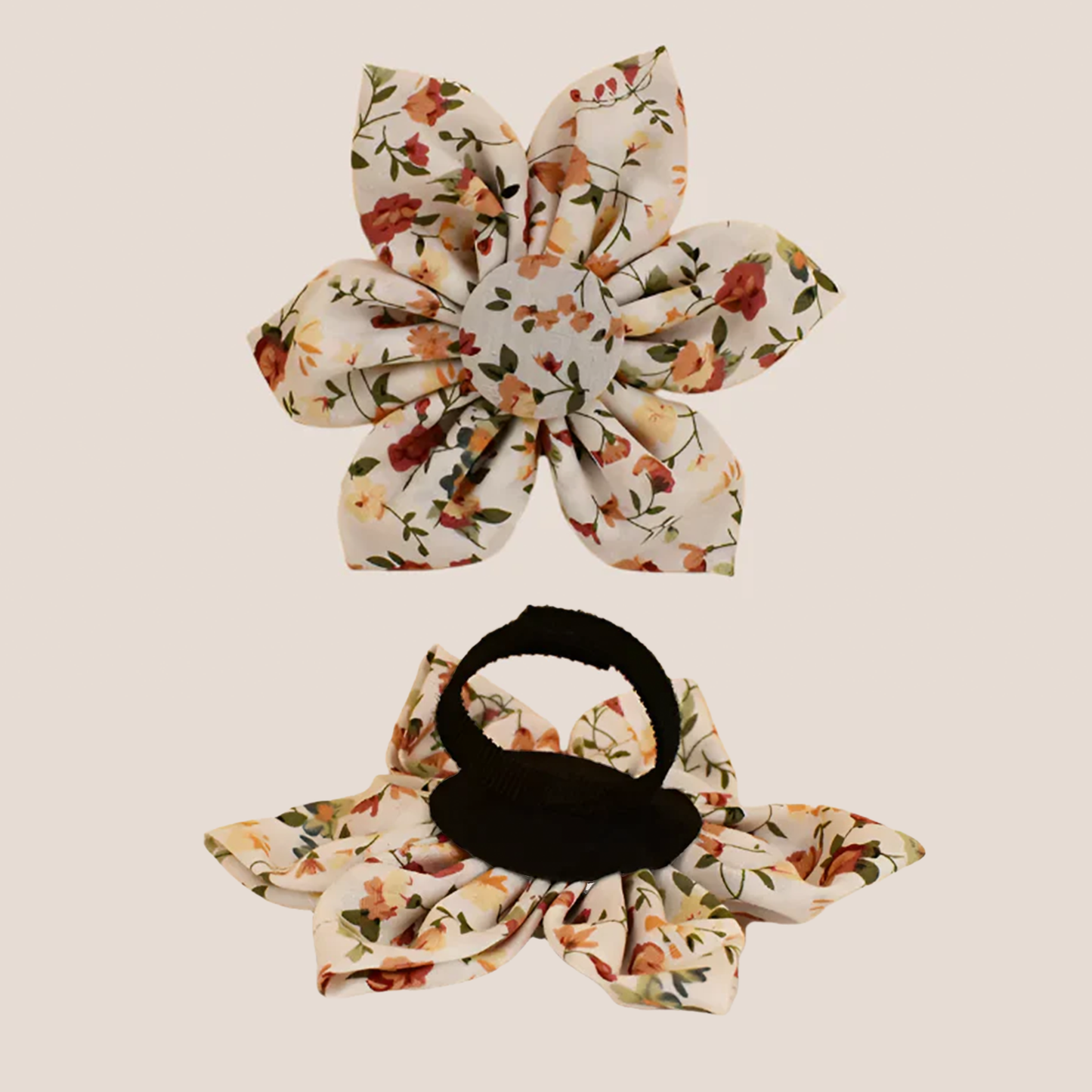 Beige Floral Engraved Pet Set