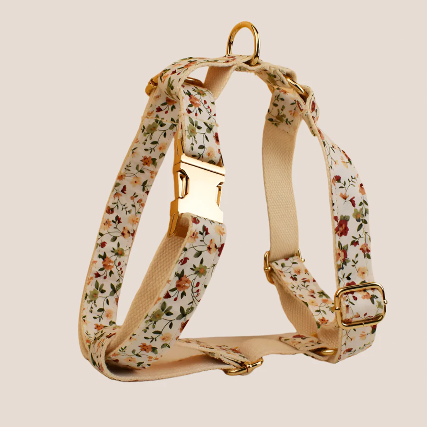 Beige Floral Engraved Pet Set