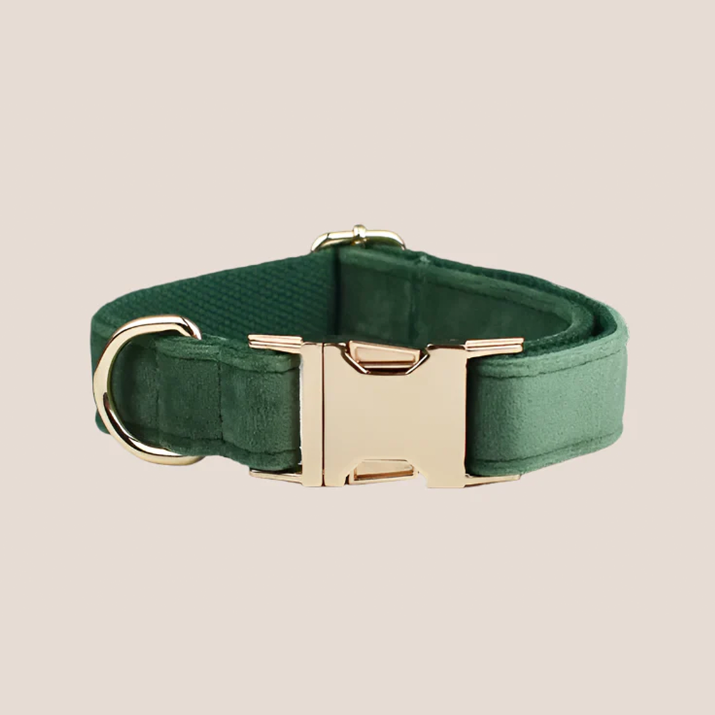 Forest Green Velvet Engraved Pet Set