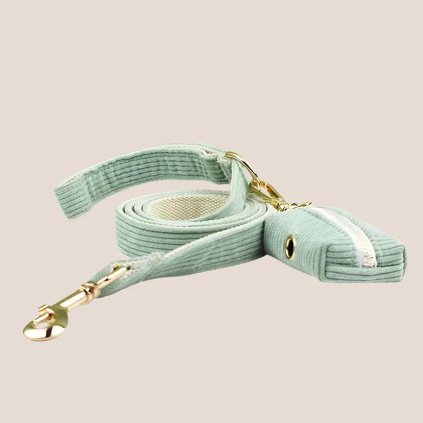 Green Corduroy Engraved Pet Set