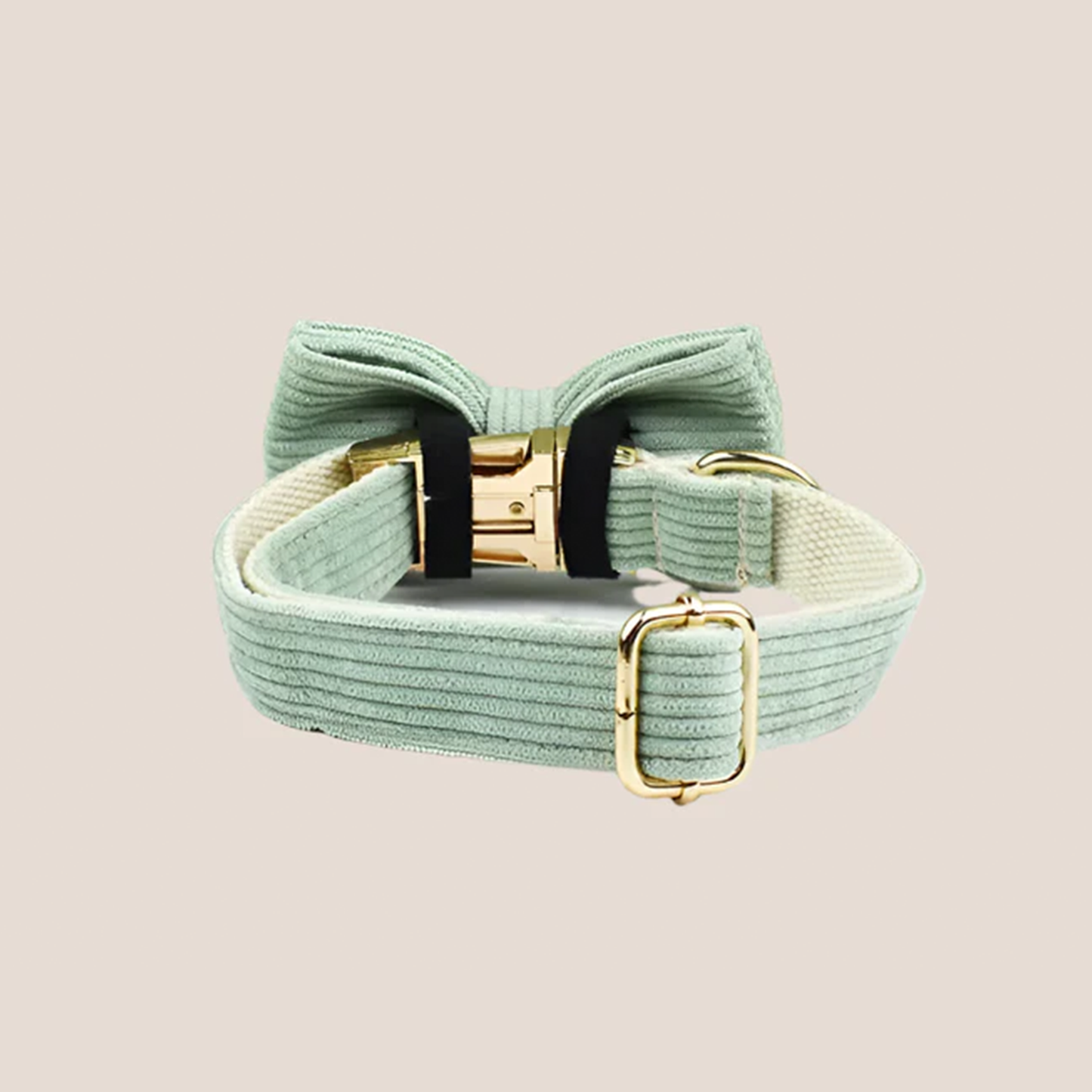 Green Corduroy Engraved Pet Set