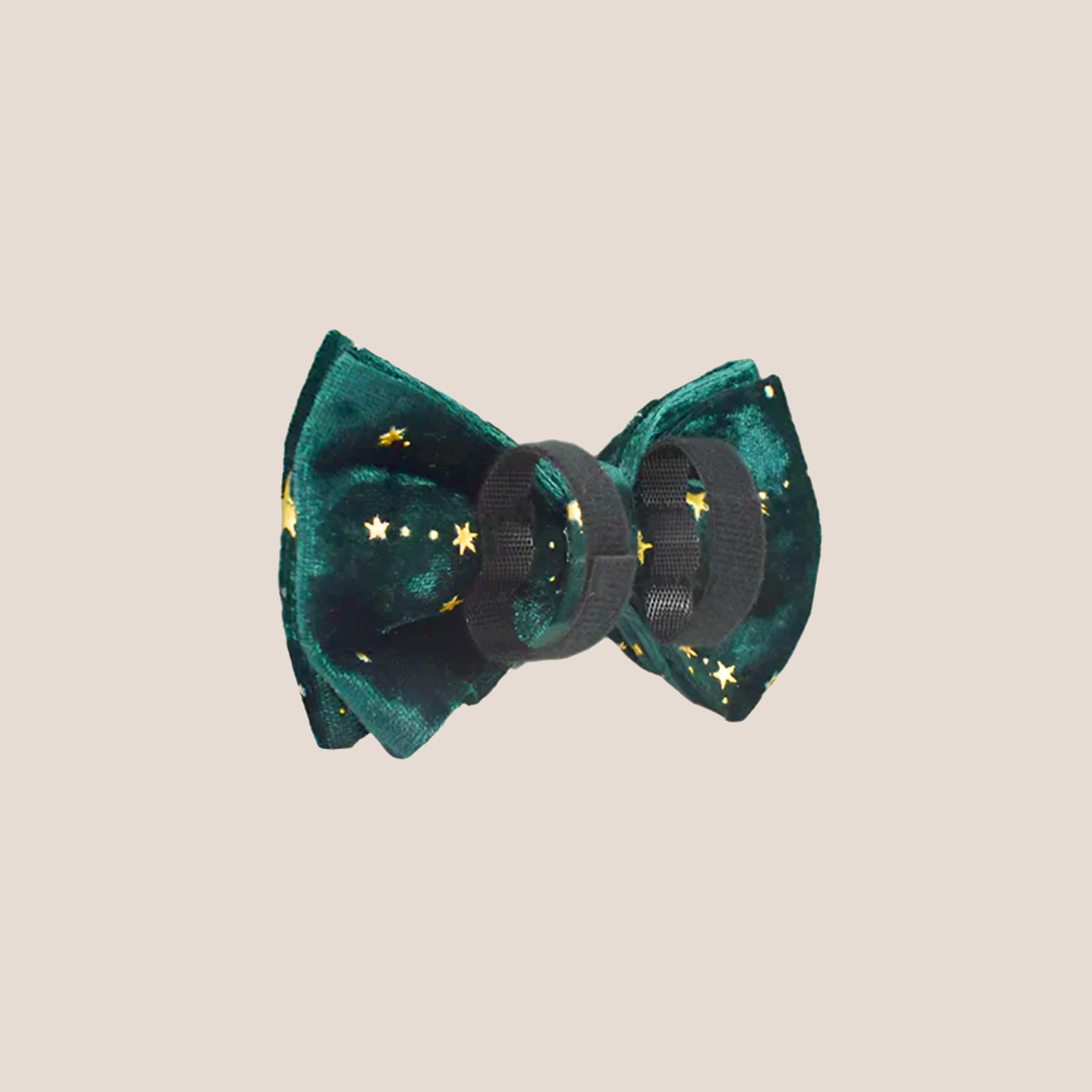 Dark Green & Gold Stars Velvet Engraved Pet Set