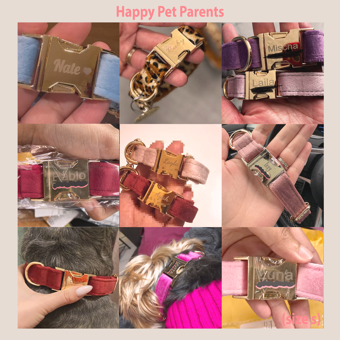 Red Velvet Engraved Pet Set