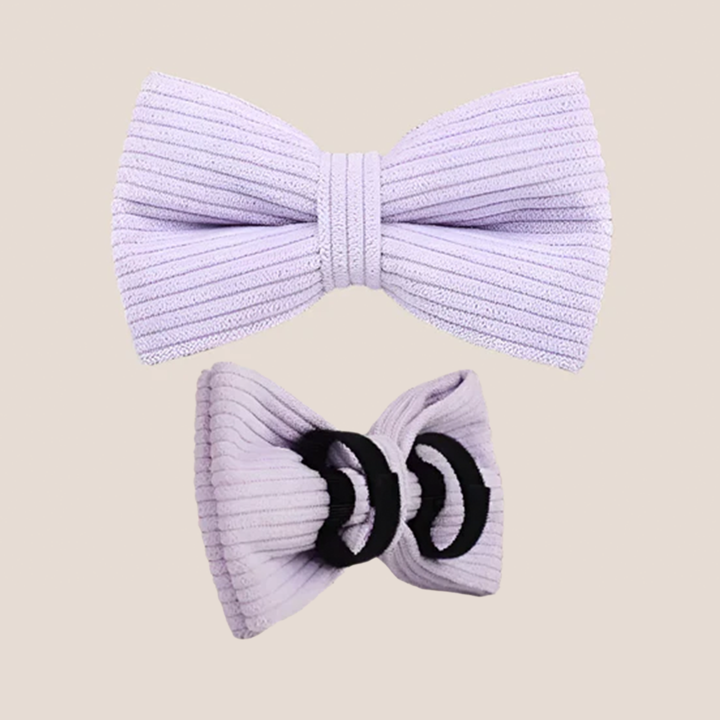 Personalized Pet ID Collar, Harness Leash & Accessories Set Lilac Corduroy