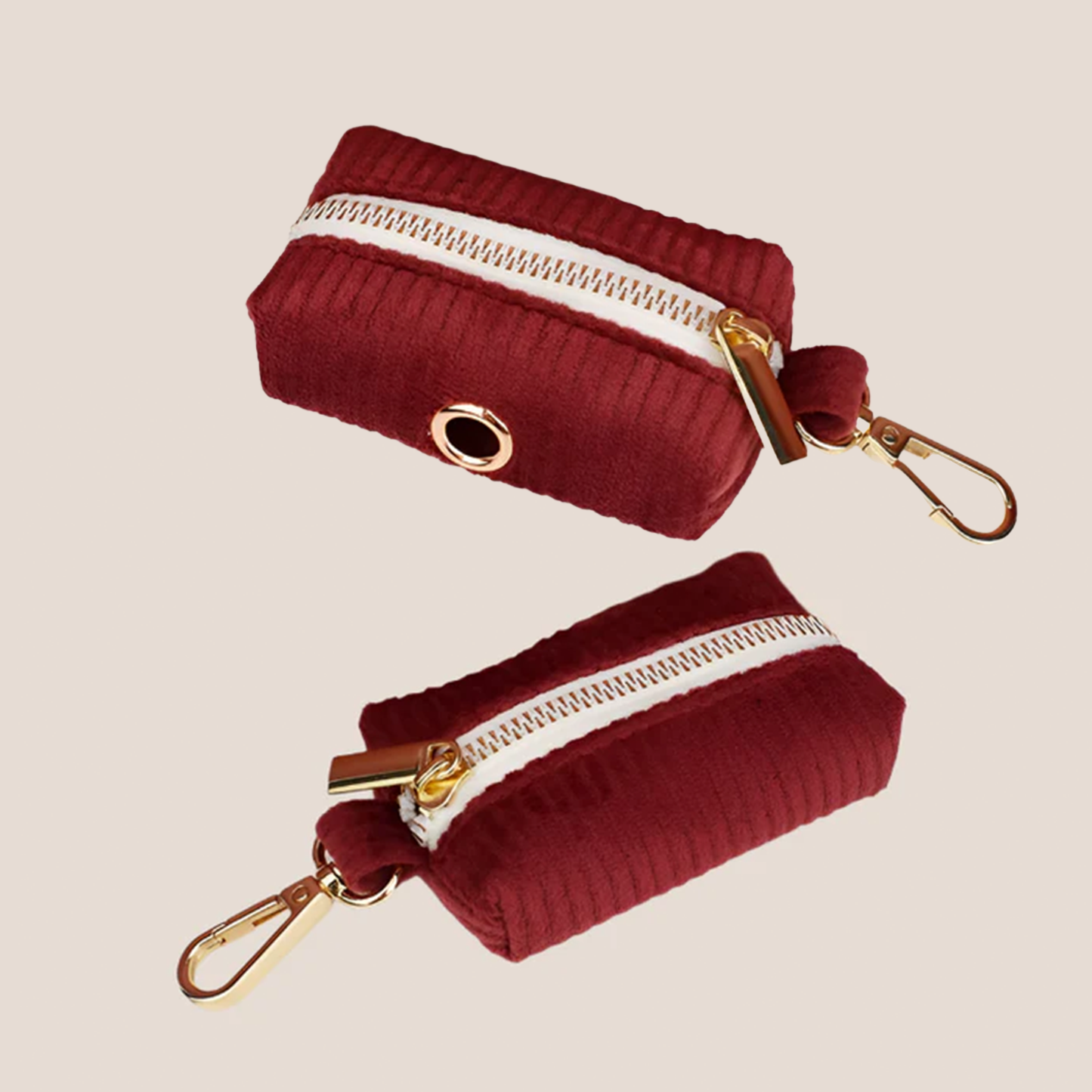 Personalized Pet ID Collar, Harness Leash & Accessories Set Maroon Corduroy