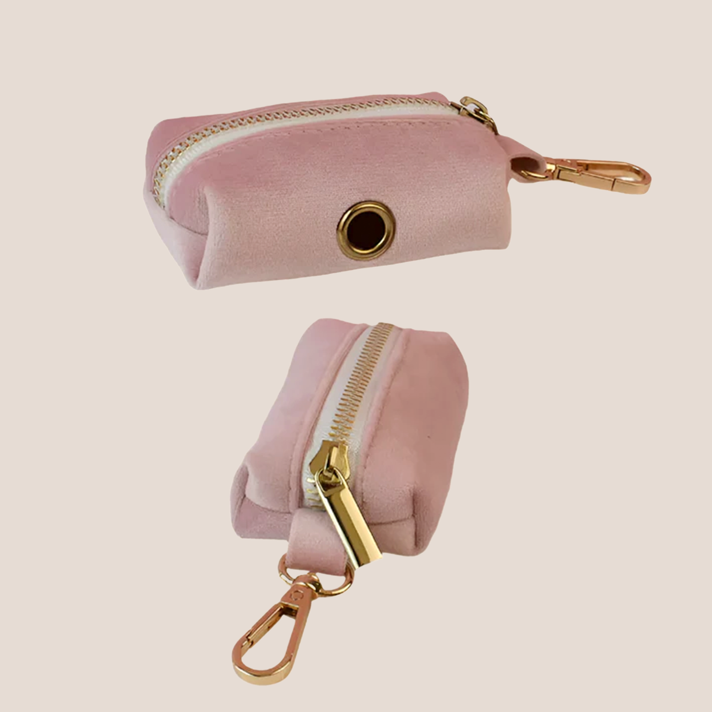 Personalized Pet ID Collar, Harness Leash & Accessories Set Pale Pink Velvet