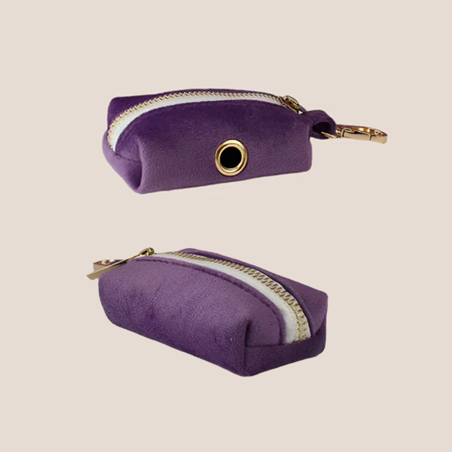 Purple Velvet Engraved Pet Set