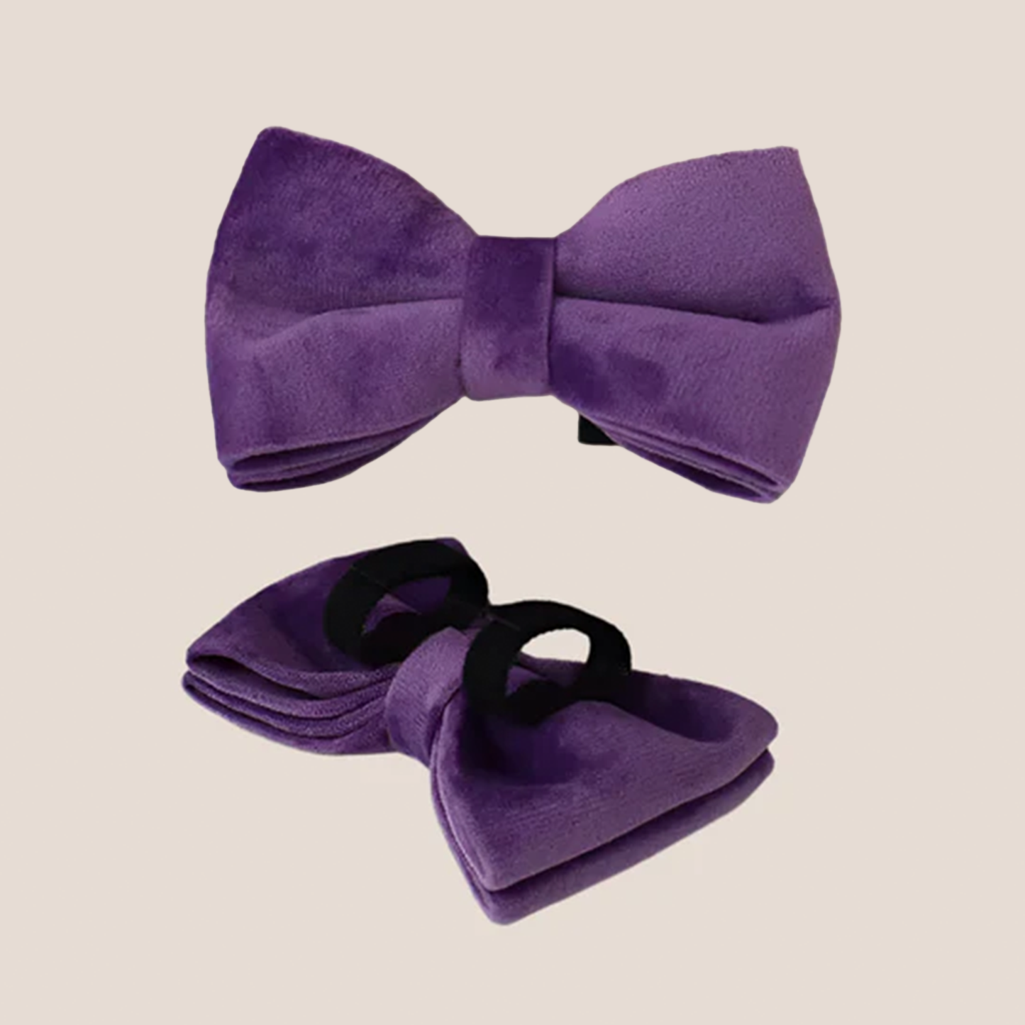 Purple Velvet Engraved Pet Set