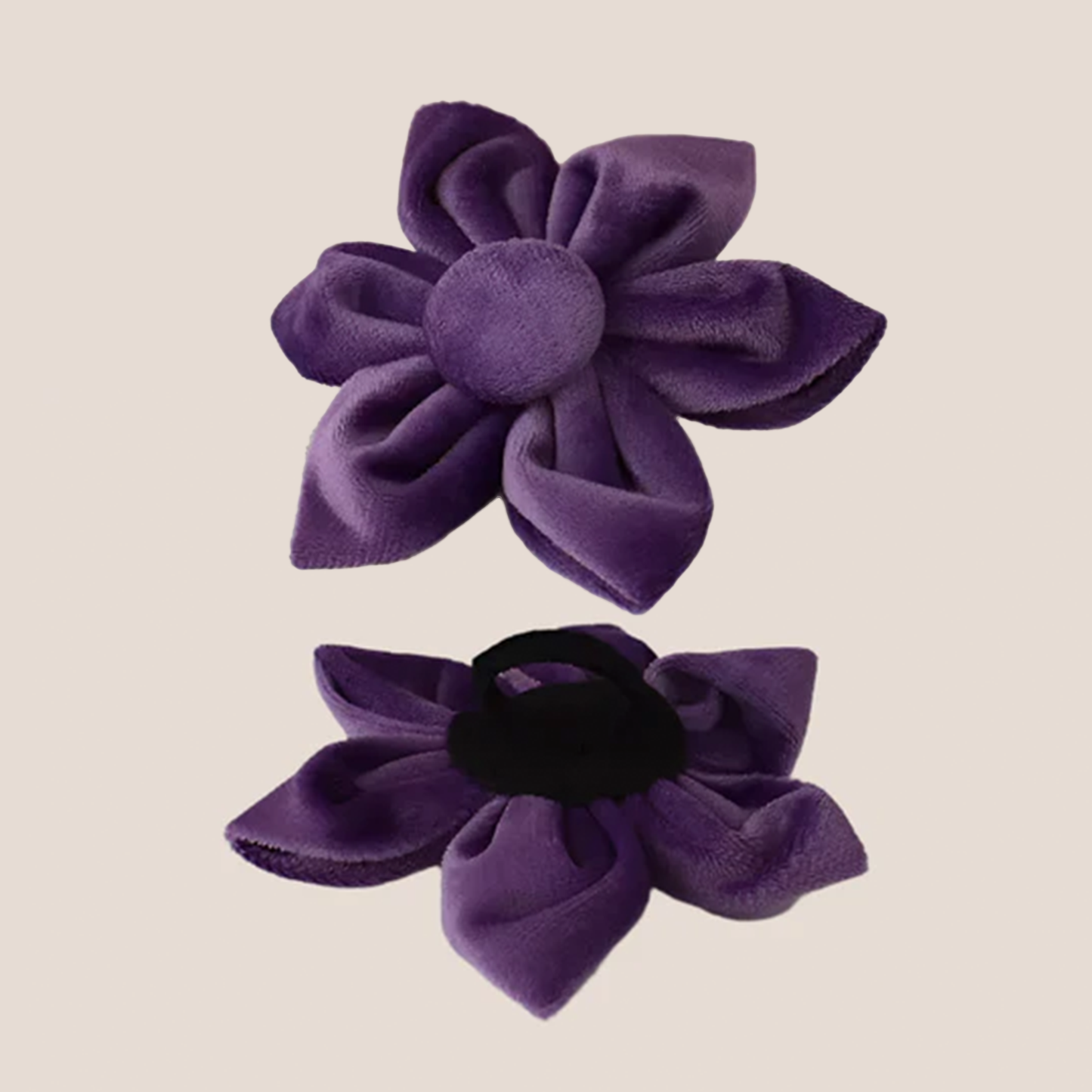 Purple Velvet Engraved Pet Set