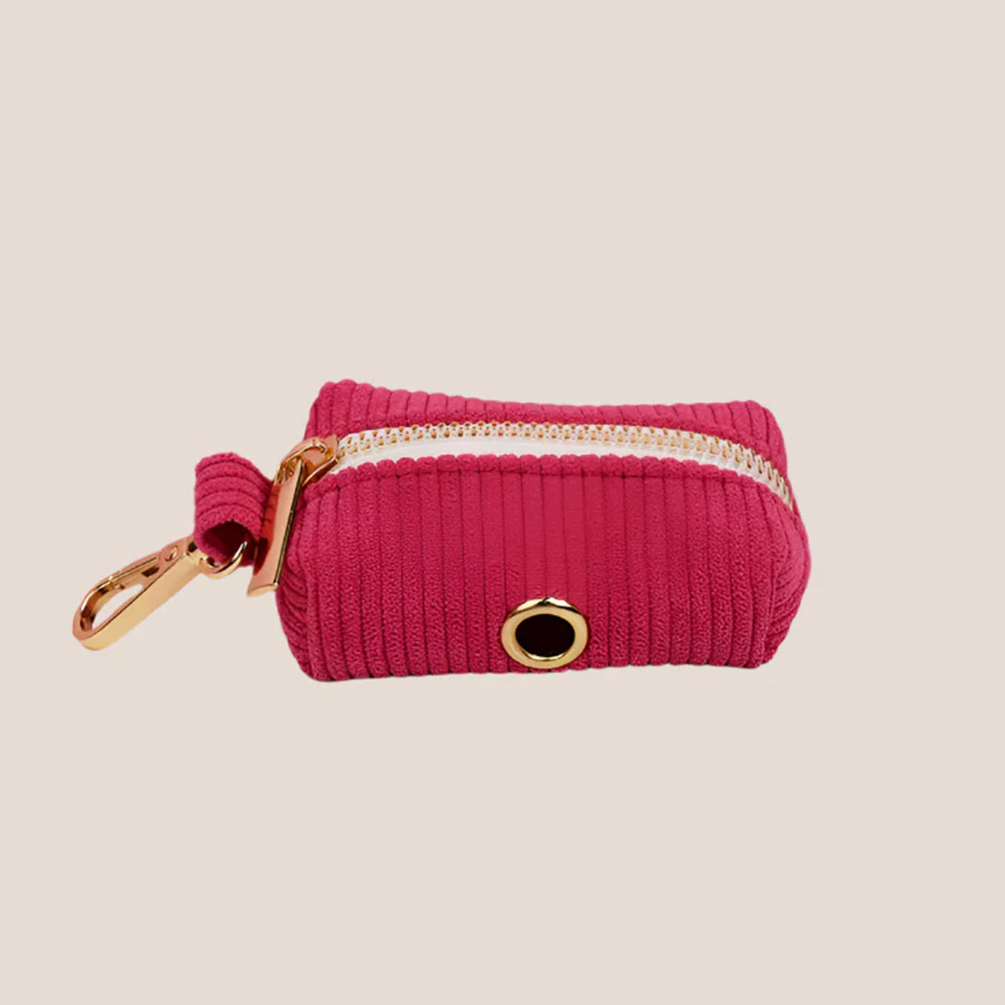 Dark Pink Corduroy Engraved Pet Set