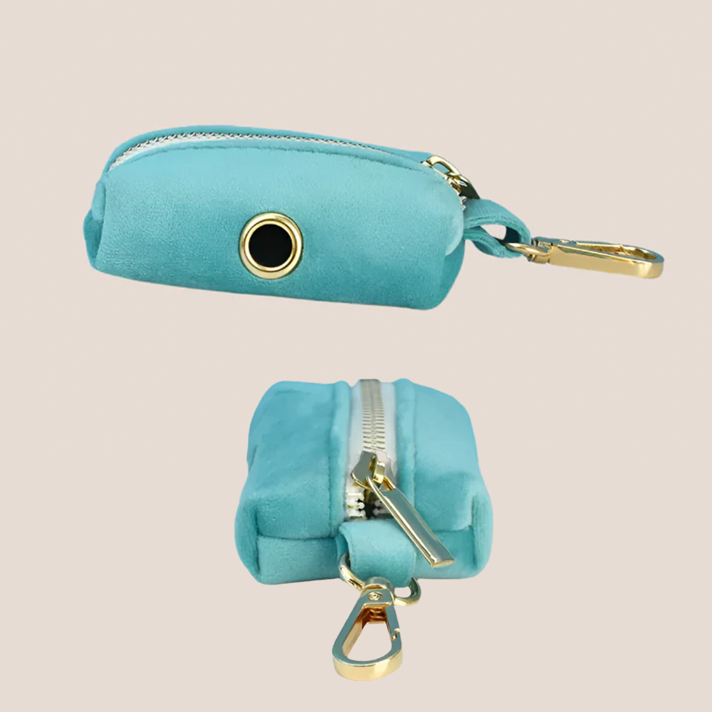 Turquoise Velvet Engraved Pet Set