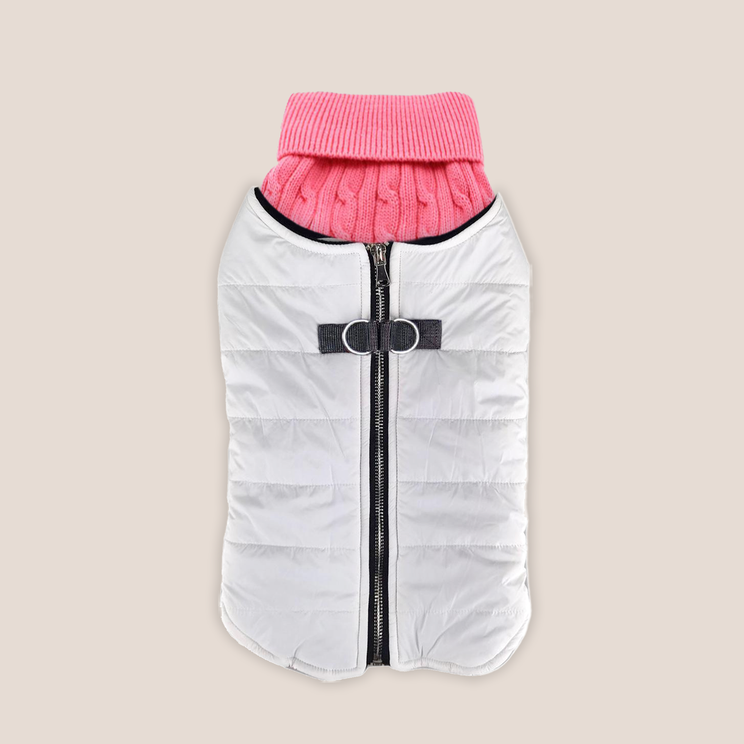 100% Brushed Cotton Cable Knit Sweater and Harness Vest Combo