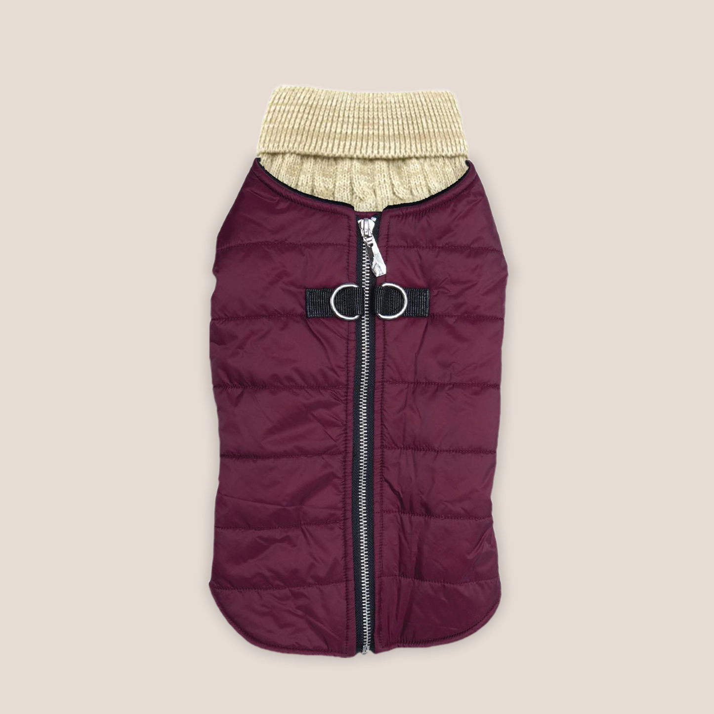 100% Brushed Cotton Cable Knit Sweater and Harness Vest Combo