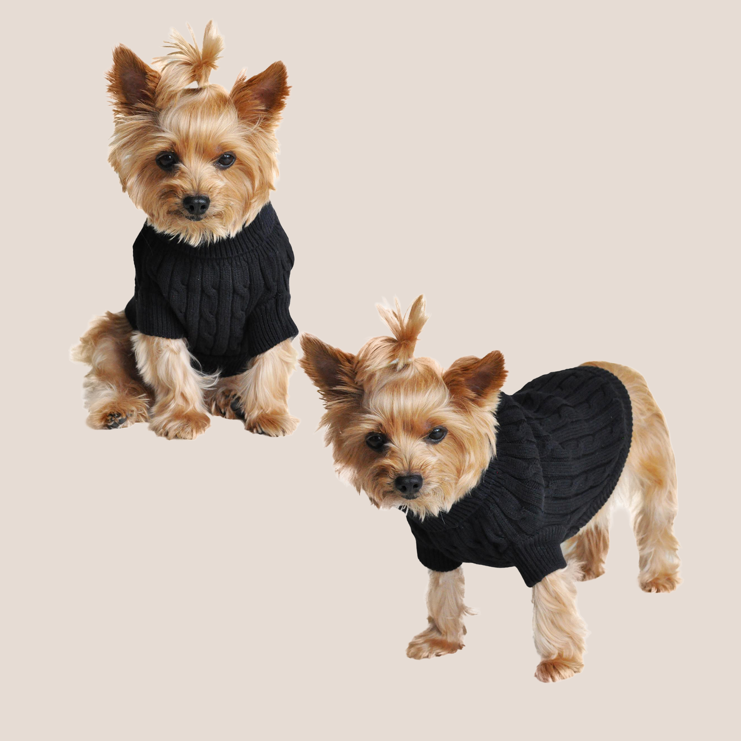 100% Brushed Cotton Cable Knit Sweater