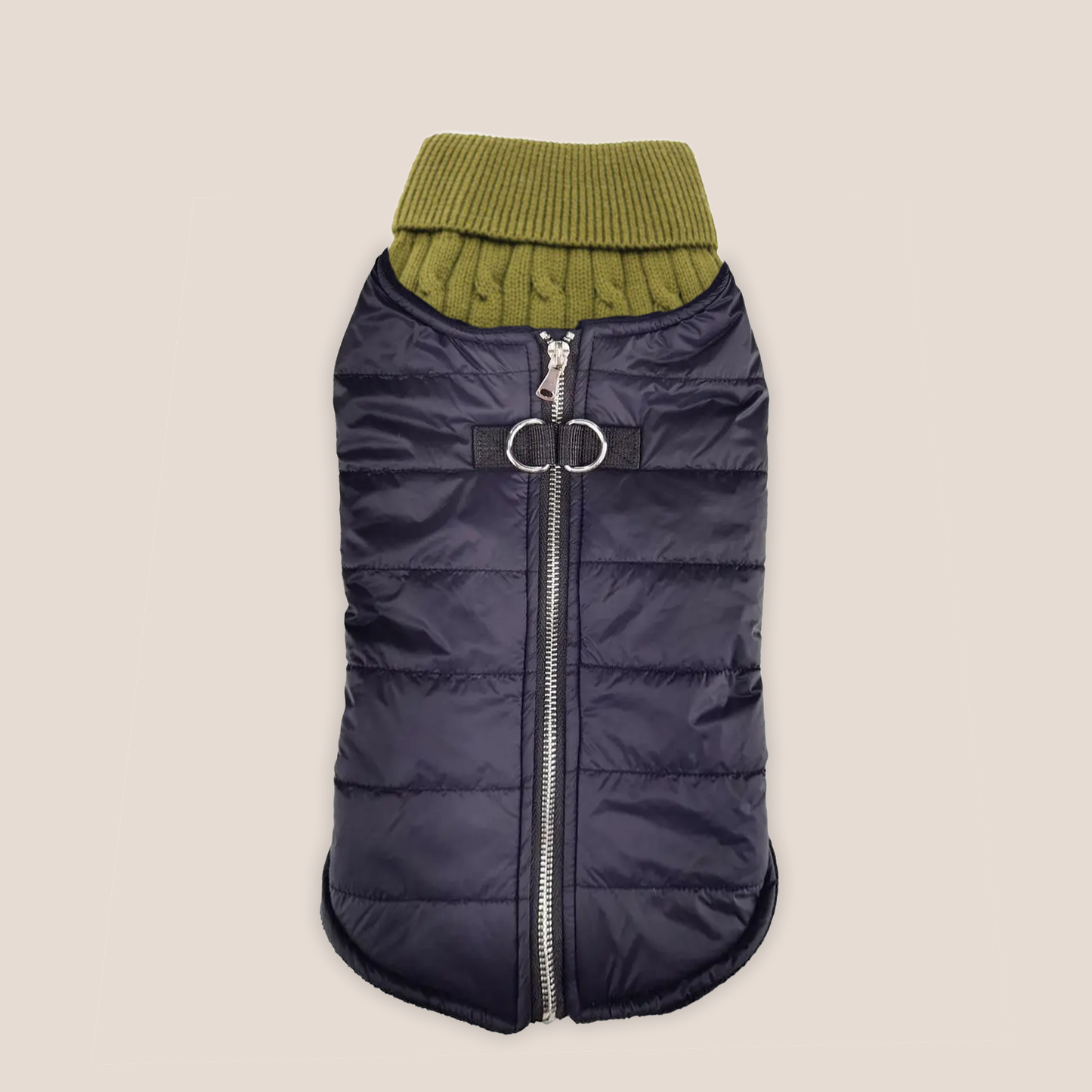 100% Brushed Cotton Cable Knit Sweater and Harness Vest Combo
